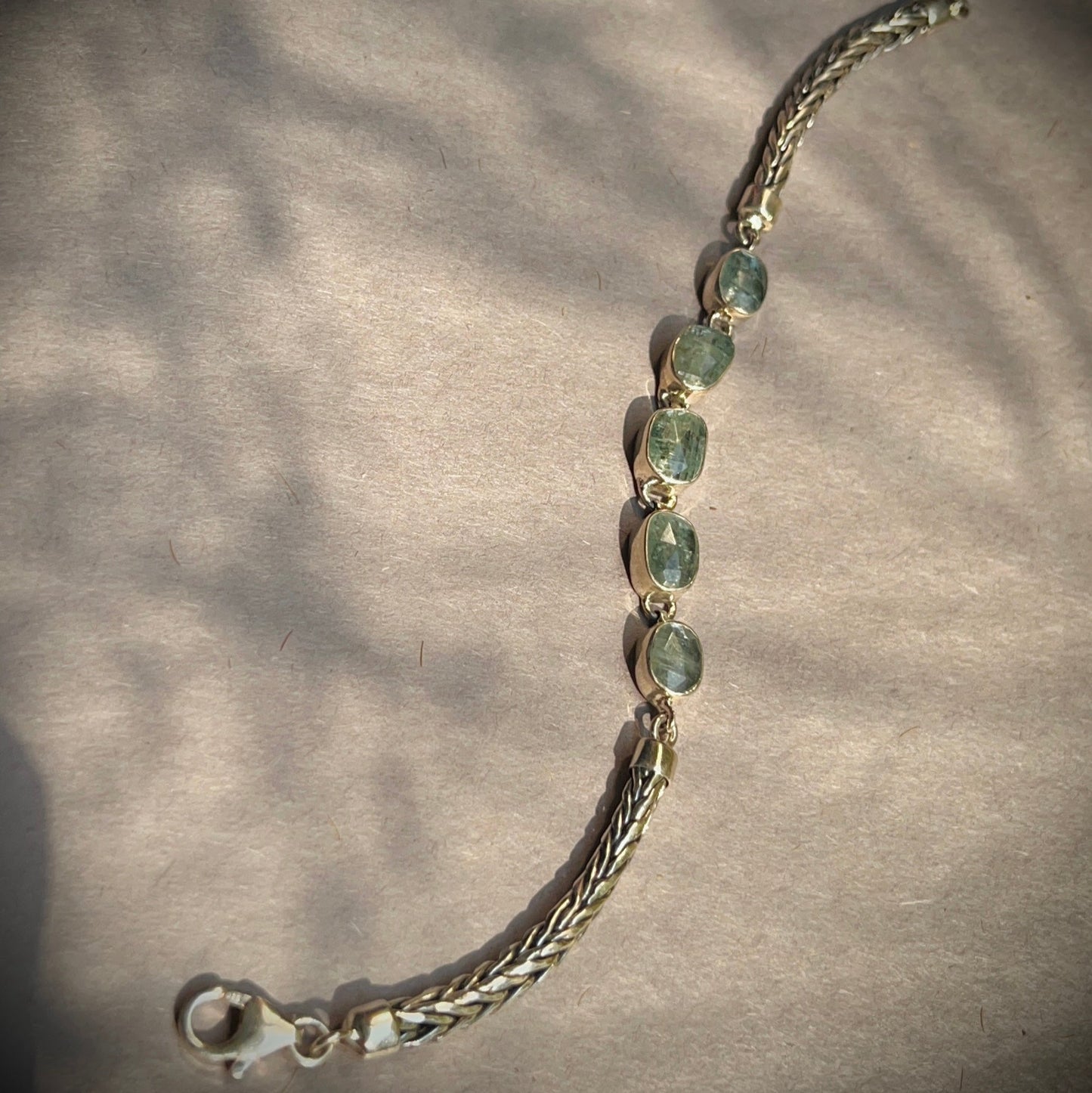 Kyanite Men's Silver Bracelet