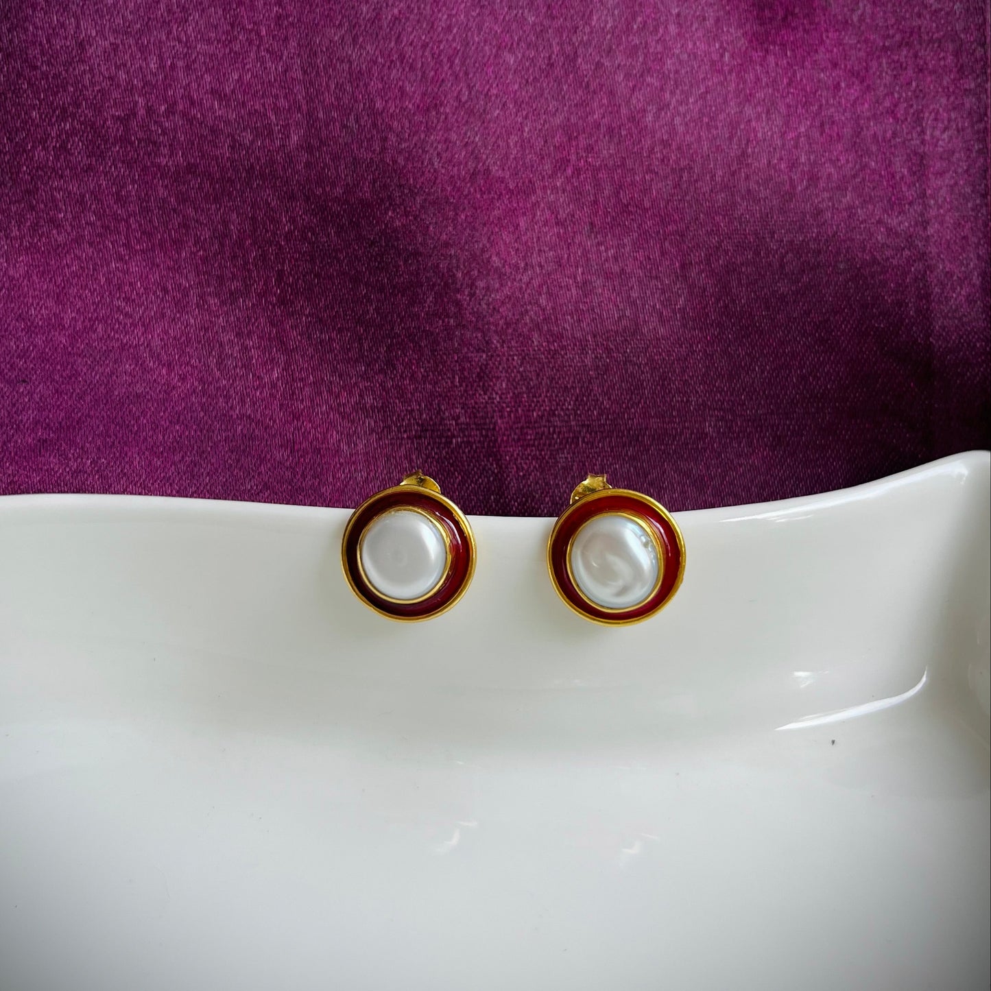 Surkh Moti Earring