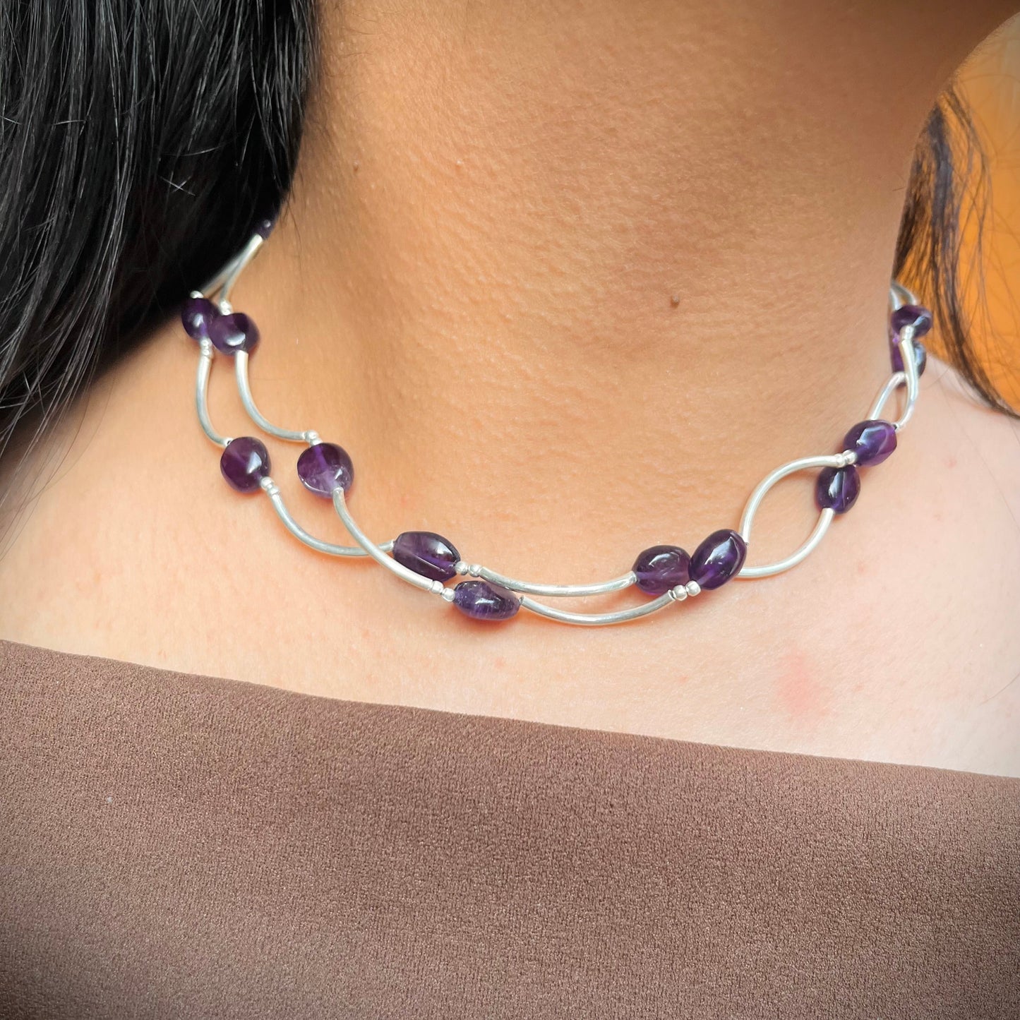Amara Amethyst Necklace Set