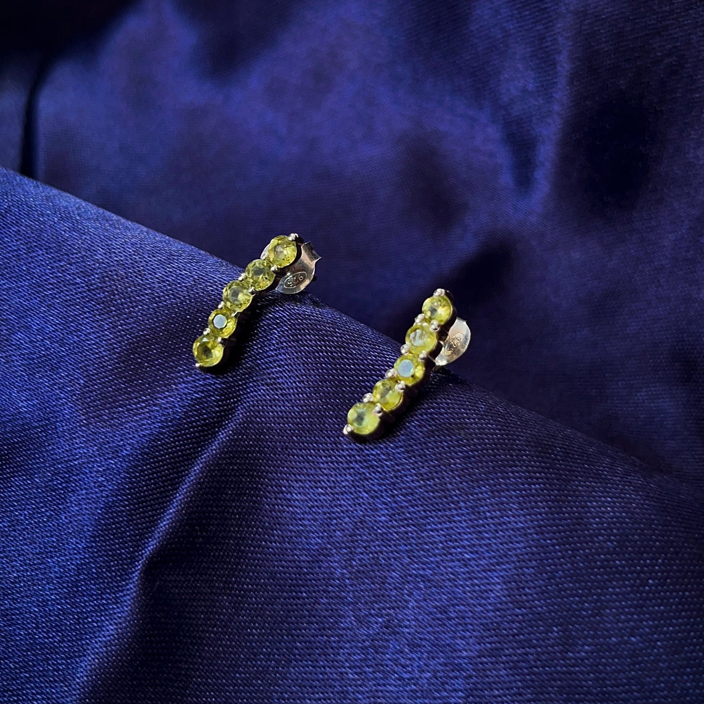 Caterpillar Peridot Earrings