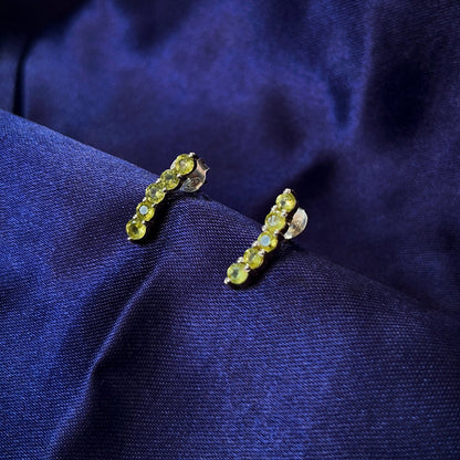 Caterpillar Peridot Earrings