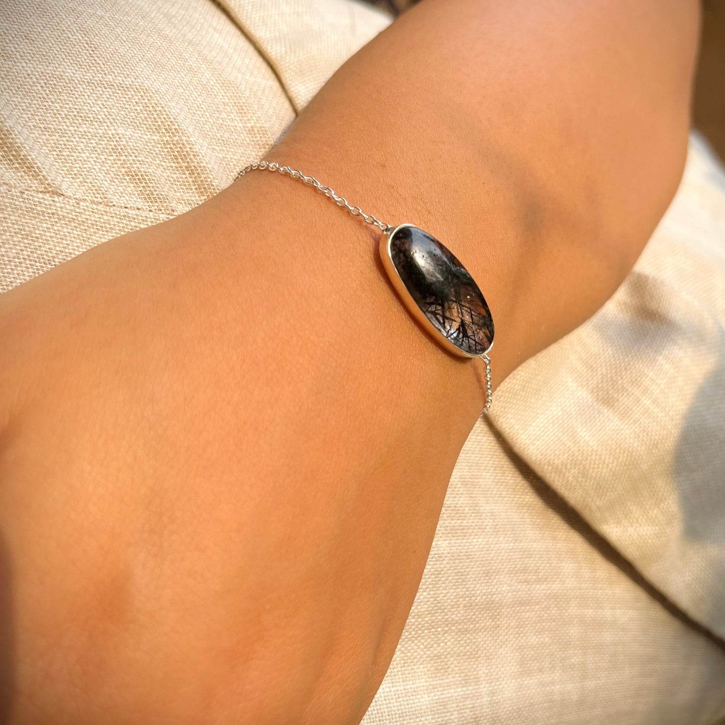 Sagenitic Quartz Bracelet