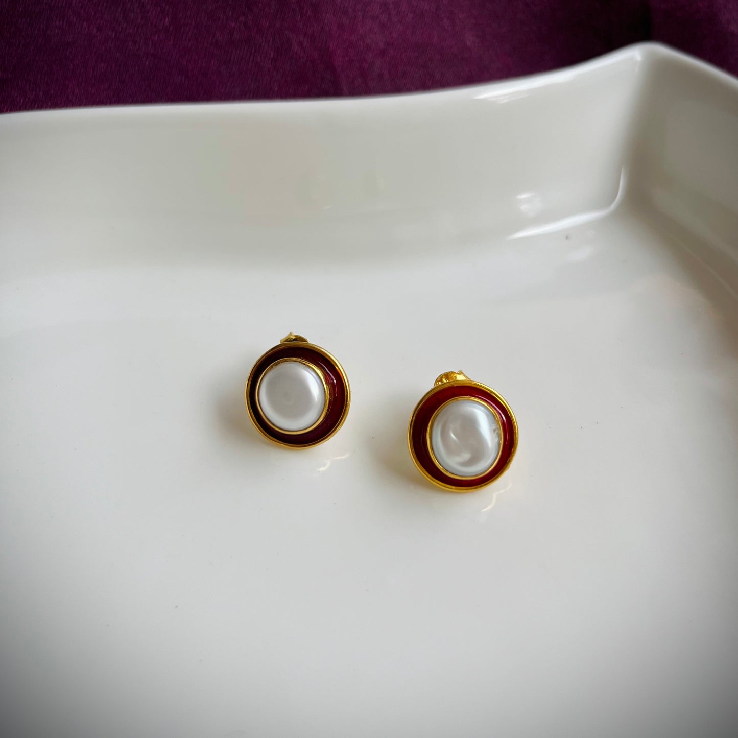 Surkh Moti Earring
